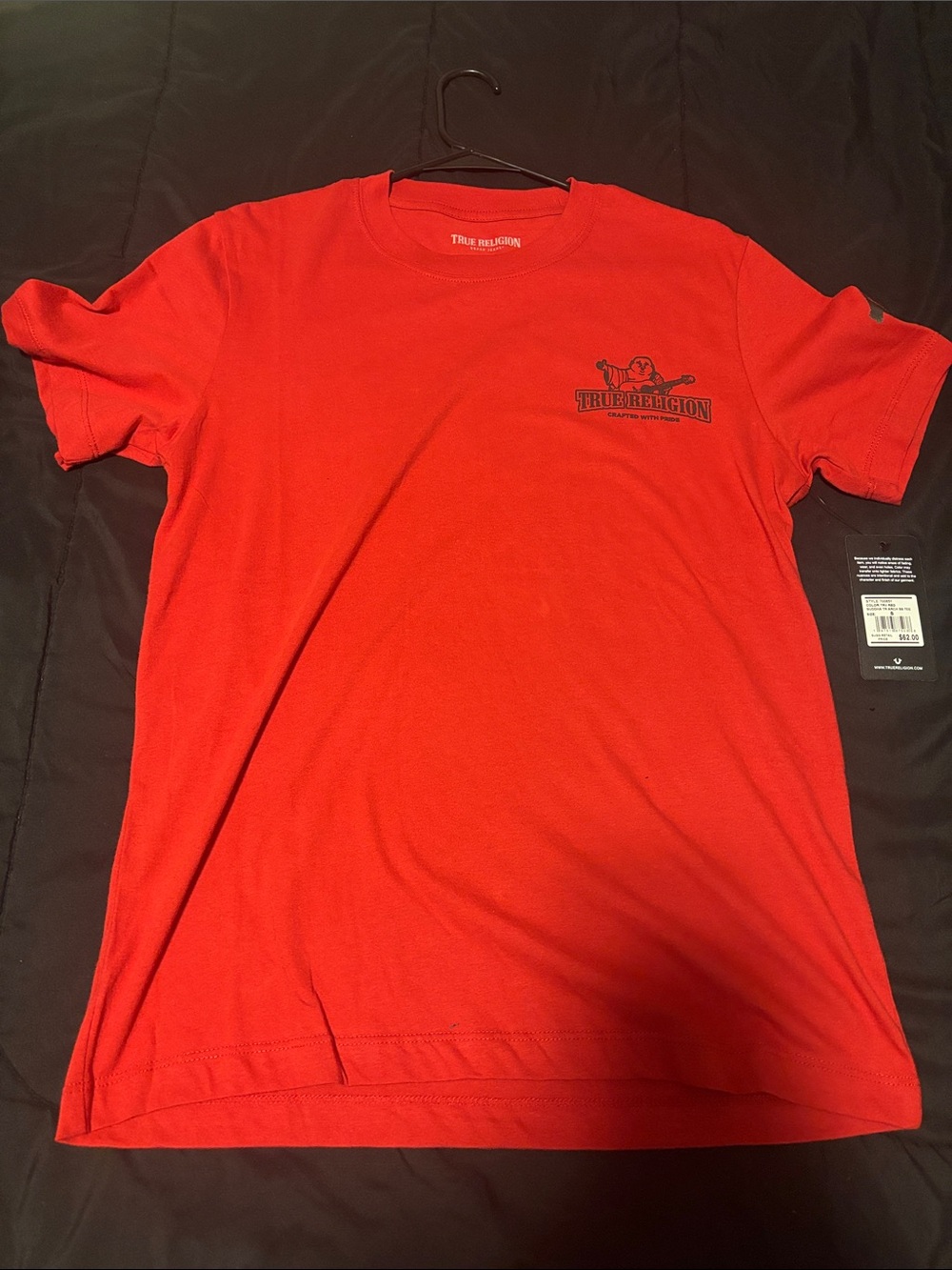 Vintage True Religion Red Short Sleeve Crewneck Logo Tee
